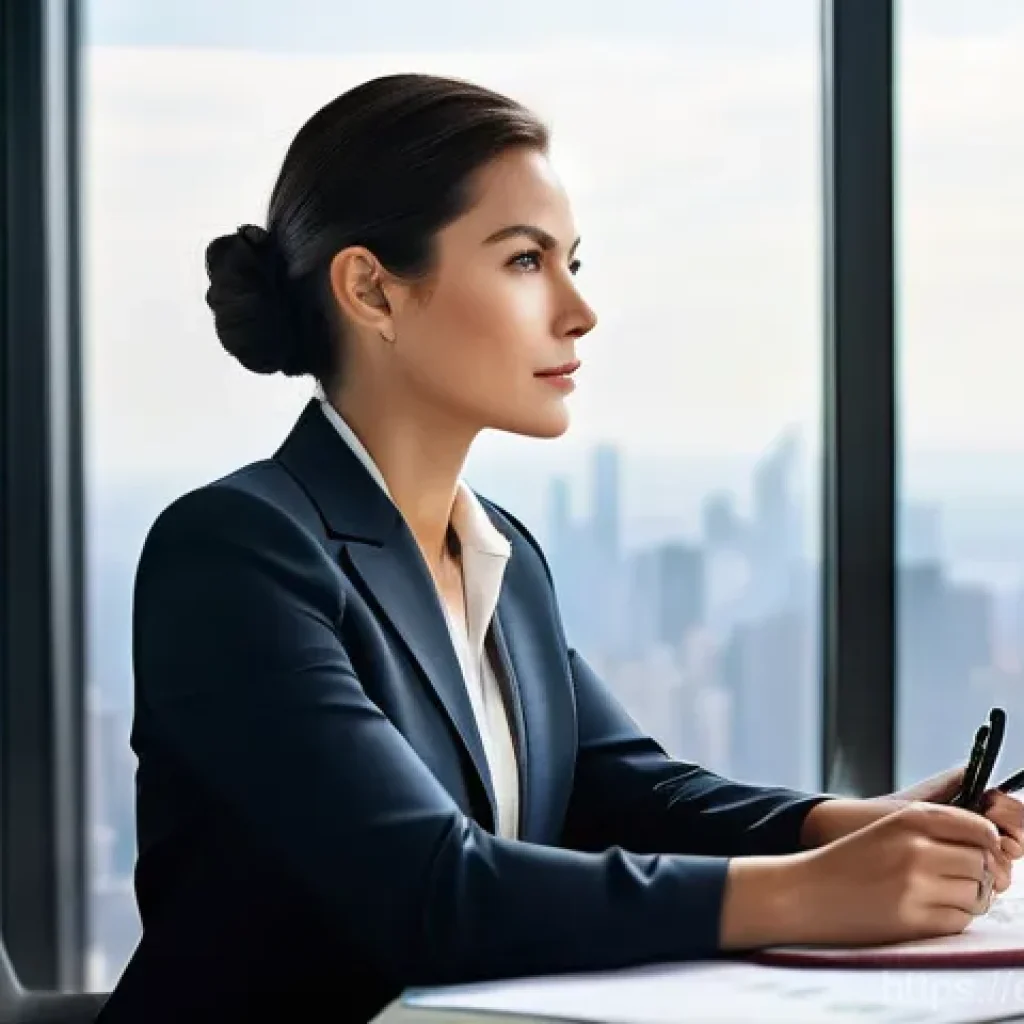 민법상 채권자취소권 - **Professional Financial Analyst in a Modern Office:** A highly focused female financial analyst, in...